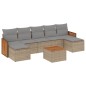 vidaXL Juego de sofás de jardín con cojines beige 8 pzas ratán PE vidaXL Juego de sofás de jardín con cojines beige 8 pzas ratán PE