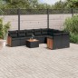 vidaXL Set de sofás de jardín 10 pzas cojines ratán sintético negro vidaXL Set de sofás de jardín 10 pzas cojines ratán sintético negro