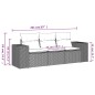 vidaXL Set de sofás de jardín con cojines 3 pzas ratán sintético negro vidaXL Set de sofás de jardín con cojines 3 pzas ratán sintético negro