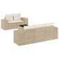 vidaXL Juego de sofás jardín con cojines 6 pzas ratán sintético beige vidaXL Juego de sofás jardín con cojines 6 pzas ratán sintético beige