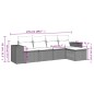 vidaXL Set de muebles de jardín 5 pzas y cojines ratán sintético negro vidaXL Set de muebles de jardín 5 pzas y cojines ratán sintético negro