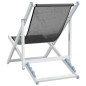 vidaXL Sillas de playa plegables 2 unidades aluminio y textilene gris vidaXL Sillas de playa plegables 2 unidades aluminio y textilene gris