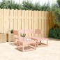 vidaXL Juego de sofás de jardín 3 pzas madera maciza de abeto Douglas