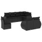 vidaXL Set de sofás de jardín 8 piezas y cojines ratán sintético negro vidaXL Set de sofás de jardín 8 piezas y cojines ratán sintético negro