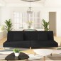 vidaXL Sofá cama de 2 plazas con dos almohadas tela negro vidaXL Sofá cama de 2 plazas con dos almohadas tela negro