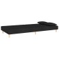 vidaXL Sofá cama de 2 plazas con dos almohadas tela negro vidaXL Sofá cama de 2 plazas con dos almohadas tela negro
