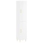 vidaXL Aparador alto madera contrachapada blanco brillo 34,5x34x180 cm vidaXL Aparador alto madera contrachapada blanco brillo 34,5x34x180 cm