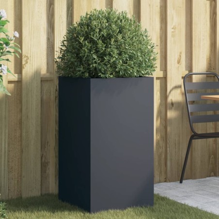 vidaXL Jardinera de acero laminado en frío antracita 42x38x75 cm