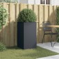 vidaXL Jardinera de acero laminado en frío antracita 42x38x75 cm