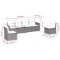 vidaXL Set sofás de jardín 6 piezas y cojines ratán sintético marrón vidaXL Set sofás de jardín 6 piezas y cojines ratán sintético marrón