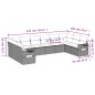 vidaXL Set de sofás de jardín 10 pzas con cojines ratán sintético gris vidaXL Set de sofás de jardín 10 pzas con cojines ratán sintético gris