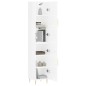 vidaXL Aparador alto madera contrachapada blanco brillo 34,5x34x180 cm vidaXL Aparador alto madera contrachapada blanco brillo 34,5x34x180 cm