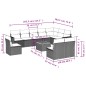vidaXL Set de sofás de jardín 11 pzas y cojines ratán sintético negro vidaXL Set de sofás de jardín 11 pzas y cojines ratán sintético negro