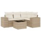 vidaXL Juego de sofás jardín con cojines 5 pzas ratán sintético beige vidaXL Juego de sofás jardín con cojines 5 pzas ratán sintético beige