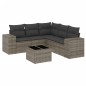 vidaXL Set de muebles de jardín 6 pzas y cojines ratán sintético gris vidaXL Set de muebles de jardín 6 pzas y cojines ratán sintético gris
