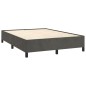 vidaXL Cama box spring con colchón terciopelo gris oscuro 140x190 cm vidaXL Cama box spring con colchón terciopelo gris oscuro 140x190 cm