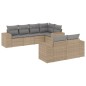 vidaXL Set sofás de jardín 7 piezas y cojines ratán sintético beige vidaXL Set sofás de jardín 7 piezas y cojines ratán sintético beige