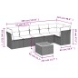 vidaXL Set de sofás de jardín 7 piezas con cojines ratán PE gris vidaXL Set de sofás de jardín 7 piezas con cojines ratán PE gris
