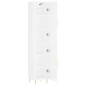 vidaXL Aparador alto madera contrachapada blanco brillo 34,5x34x180 cm vidaXL Aparador alto madera contrachapada blanco brillo 34,5x34x180 cm