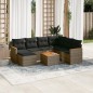vidaXL Set de sofás de jardín 8 pzas y cojines ratán sintético gris vidaXL Set de sofás de jardín 8 pzas y cojines ratán sintético gris