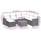 vidaXL Set de sofás de jardín 8 pzas y cojines ratán sintético gris vidaXL Set de sofás de jardín 8 pzas y cojines ratán sintético gris