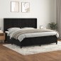 vidaXL Cama box spring con colchón terciopelo negro 200x200 cm vidaXL Cama box spring con colchón terciopelo negro 200x200 cm