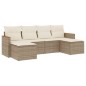 vidaXL Juego de sofás jardín con cojines 6 pzas ratán sintético beige vidaXL Juego de sofás jardín con cojines 6 pzas ratán sintético beige