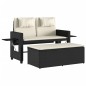 vidaXL Sillón reclinable de jardín con cojines ratán sintético negro vidaXL Sillón reclinable de jardín con cojines ratán sintético negro