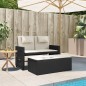 vidaXL Sillón reclinable de jardín con cojines ratán sintético negro vidaXL Sillón reclinable de jardín con cojines ratán sintético negro