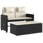 vidaXL Sillón reclinable de jardín con cojines ratán sintético negro vidaXL Sillón reclinable de jardín con cojines ratán sintético negro