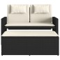 vidaXL Sillón reclinable de jardín con cojines ratán sintético negro vidaXL Sillón reclinable de jardín con cojines ratán sintético negro