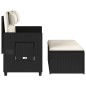 vidaXL Sillón reclinable de jardín con cojines ratán sintético negro vidaXL Sillón reclinable de jardín con cojines ratán sintético negro