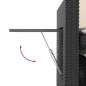 vidaXL Sillón reclinable de jardín con cojines ratán sintético negro vidaXL Sillón reclinable de jardín con cojines ratán sintético negro