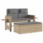 vidaXL Sillón reclinable de jardín con cojines ratán sintético beige vidaXL Sillón reclinable de jardín con cojines ratán sintético beige