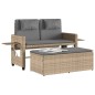 vidaXL Sillón reclinable de jardín con cojines ratán sintético beige vidaXL Sillón reclinable de jardín con cojines ratán sintético beige