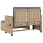 vidaXL Sillón reclinable de jardín con cojines ratán sintético beige vidaXL Sillón reclinable de jardín con cojines ratán sintético beige