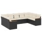 vidaXL Set de sofás de jardín 8 piezas y cojines ratán sintético negro vidaXL Set de sofás de jardín 8 piezas y cojines ratán sintético negro