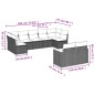 vidaXL Set de sofás de jardín 8 piezas y cojines ratán sintético negro vidaXL Set de sofás de jardín 8 piezas y cojines ratán sintético negro