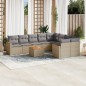 vidaXL Juego de sofás jardín con cojines beige 10 pzas ratán sintético vidaXL Juego de sofás jardín con cojines beige 10 pzas ratán sintético