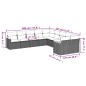 vidaXL Set de sofás de jardín 10 pzas cojines ratán sintético negro vidaXL Set de sofás de jardín 10 pzas cojines ratán sintético negro