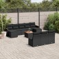 vidaXL Set de sofás de jardín 11 pzas y cojines ratán sintético negro vidaXL Set de sofás de jardín 11 pzas y cojines ratán sintético negro