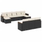 vidaXL Set de sofás de jardín 10 pzas cojines ratán sintético negro vidaXL Set de sofás de jardín 10 pzas cojines ratán sintético negro