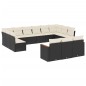 vidaXL Set de sofás de jardín y cojines 13 pzas ratán sintético negro vidaXL Set de sofás de jardín y cojines 13 pzas ratán sintético negro