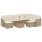 vidaXL Juego de sofás jardín con cojines beige 10 pzas ratán sintético vidaXL Juego de sofás jardín con cojines beige 10 pzas ratán sintético