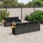 vidaXL Set de sofás de jardín 8 piezas y cojines ratán sintético negro vidaXL Set de sofás de jardín 8 piezas y cojines ratán sintético negro
