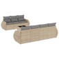 vidaXL Juego de sofás de jardín con cojines beige 8 pzas ratán PE vidaXL Juego de sofás de jardín con cojines beige 8 pzas ratán PE