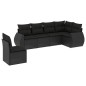 vidaXL Set de sofás de jardín 6 piezas y cojines ratán sintético negro vidaXL Set de sofás de jardín 6 piezas y cojines ratán sintético negro