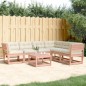 vidaXL Juego de sofás jardín 6 pzas con cojines madera abeto Douglas