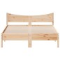 vidaXL Estructura de cama madera maciza de pino 135x190 cm vidaXL Estructura de cama madera maciza de pino 135x190 cm