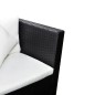 vidaXL Set de muebles de jardín 4 pzas y cojines ratán sintético negro